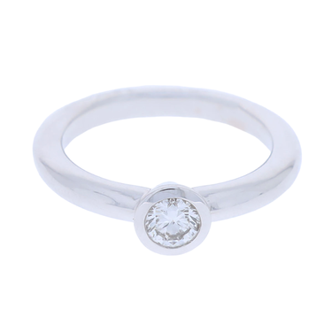 LUXORA Ring mit Brillant 0,29 ct. aus 750 Weigold # 52