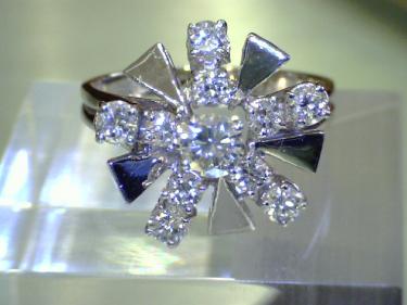 eleganter Ring mit Brillanten ca. 0,95 ct. 750 Weißgold # 54