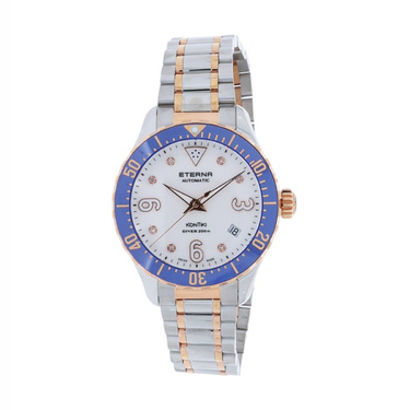 Eterna Kontiki Diver -  Damenuhr Automatik mit 7 Diamanten 0,06 ct. Ref.1280.66.69.1734