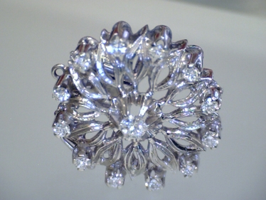 Collierschliee 750 Weissgold mit Brillanten ca. 0,82 ct.