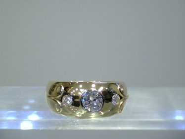 Ring mit Brillanten ca. 0,70 ct. 750 Gelbgold # 58