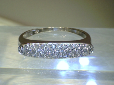 Ring mit Diamanten ca. 0,30 ct. aus 750 Weißgold # 54