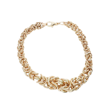 Armband Knigskette im Verlauf aus 585 Gelbgold 22 cm