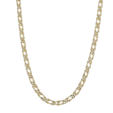 Pfauenaugenkette aus 585 Gelbgold 56 cm