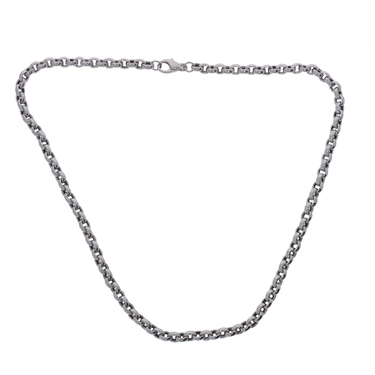 Erbsenkette aus 750 Weigold 45,5 cm