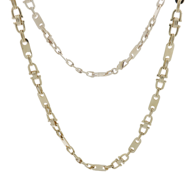 Plttchenkette 7 mm aus 585 Gelbgold 55 cm