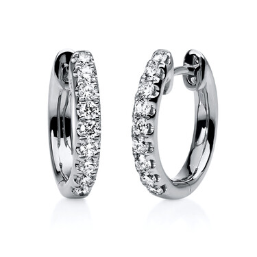 Creolen mit 18 Brillanten 0,39 ct. aus 750 Weigold