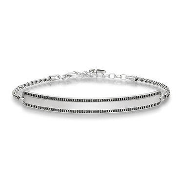 Thomas Sabo Love Bridge Armband mit 140 Zirkonia aus 925 Silber, geschwrzt 20 cm