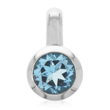 XEN Anhnger mit 7 mm Blautopas ca. 1,65 ct.