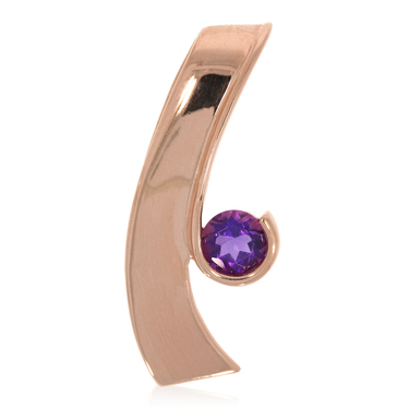 XEN Anhnger mit 5 mm Amethyst ca. 0,50 ct. rosvergoldet