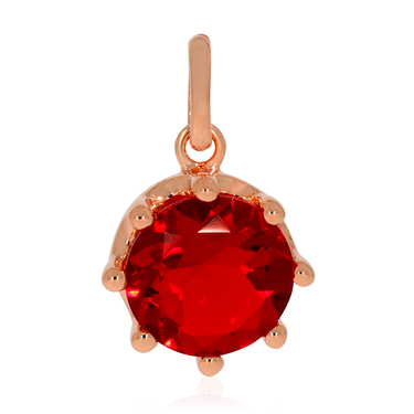 XEN Anhnger mit 10 mm Red-HT Quarz ca. 3,6 ct. rosvergoldet