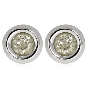 XEN Ohrstecker mit Weitopas ca. 0,6 ct. rhodiniert