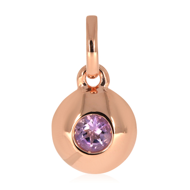 XEN Anhnger mit 4 mm pink Amethyst ca. 0,30 ct. rosvergoldet