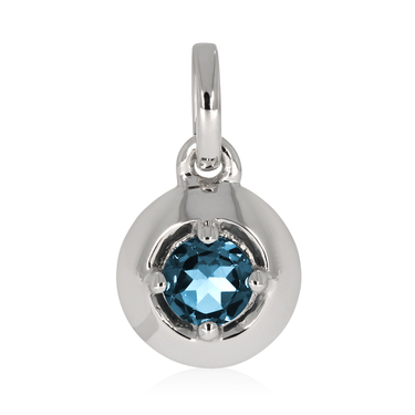 XEN Anhnger mit 5 mm London Blue Topas ca. 0,55 ct. rhodiniert