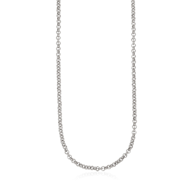 XEN Erbskette 42-45 cm lang aus 925 Silber rhodiniert