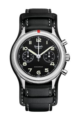 HANHART Pioneer 417 ES Chronograph Handaufzug Kalbsleder mit Unterband H701.210-7010