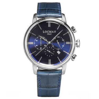 Locman Italy Herrenuhr Chrono Modell 1960 blau Ref. 0254