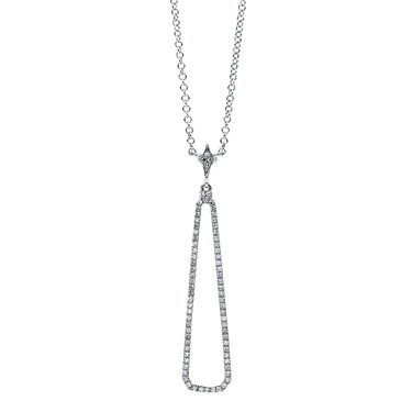 Collier mit 74 Brillanten 0,16 ct. aus 585 Weigold ca. 45,5 cm mit Zertifikat