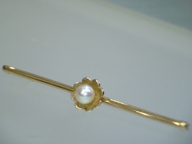 Nadel mit Zuchtperle aus 585 Gelbgold