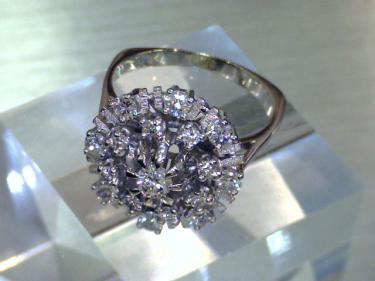 eleganter Ring mit Brillanten ca. 1,07 ct. 585 Weißgold # 55