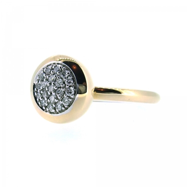 Tirisi Ring mit Diamanten ca. 0,24 ct. 750 GG / 925 AG #55