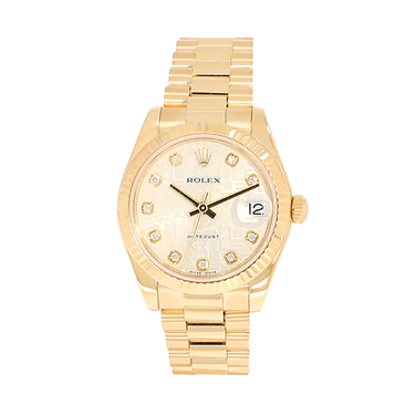 ROLEX Armbanduhr Datejust Automatik aus 750 Gelbgold Ref. 178278