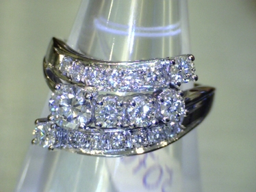 eleganter Ring mit Brillanten ca. 1,34 ct. aus 750 Weißgold # 56