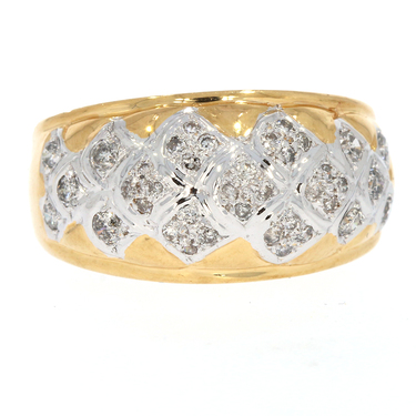 eleganter Ring mit Brillanten ca. 0,70 ct. 750 Gelbgold/Weißgold # 55