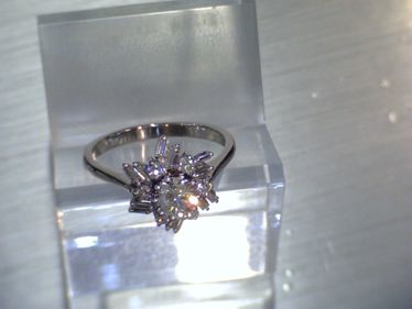 eleganter Ring mit Brillanten ca. 1,02 ct. 750 Weißgold # 56