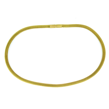 Strick Collier aus 750 Gelbgold 43 cm