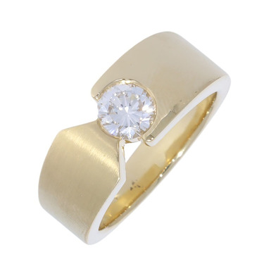 Ring mit Brillant ca. 1,03 ct. aus 585 Gelbgold # 63