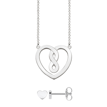 Thomas Sabo Set Collier/Ohrstecker Herz 925 Silber