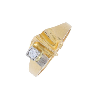 LAPPONIA Amalthea bicolor Ring mit Brillant ca. 0,06 ct. aus 750 Gold # 53