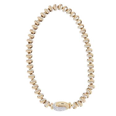 Bicolor Collier mit 103 Brillanten ca. 2,37 ct. aus 750 Gold 45 cm