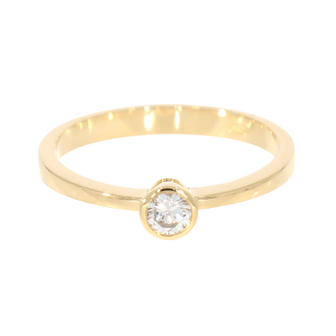 LUXORA Solitrring mit Brillant 0,15 ct. aus 750 Gelbgold # 53