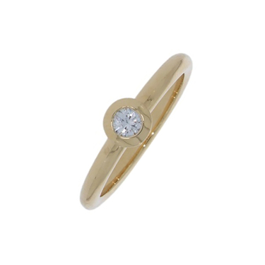 LUXORA Solitrring mit Brillant 0,13 ct. aus 750 Gelbgold # 53