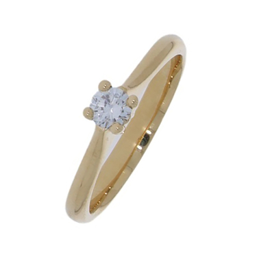 LUXORA Solitrring mit Brillant 0,23 ct. aus 750 Gelbgold # 55