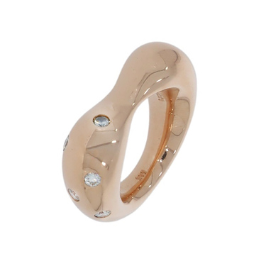 SMOOTH Ring mit 7 Brillanten ca. 0,49 ct. aus 585 Rosegold # 52