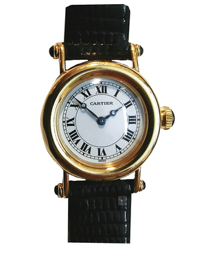 Cartier Damenuhr Diabolo Quarz aus 750 Gelbgold