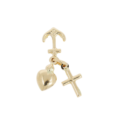 Anhnger Motiv Glaube, Liebe und Hoffnung aus 750 Gelbgold