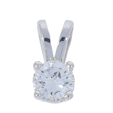 Anhnger mit Brillant 0,15 ct. aus 750 Weigold