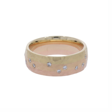 Bicolor Ring mit 20 Brillanten ca. 0,30 ct. aus 585 Gold # 62