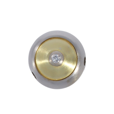 Bicolor Bajonettschliee mit Brillant ca. 0,05 ct. aus 585 Gold