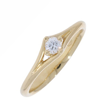 LUXORA Solitrring mit Brillant 0,15 ct. aus 750 Gelbgold # 53