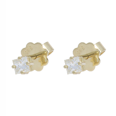 LUXORA Ohrstecker mit 2 Princessdiamanten 0,28 ct. aus 585 Gelbgold