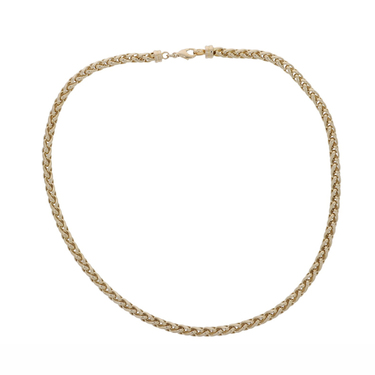 Zopfkette aus 585 Gelbgold 45,5 cm