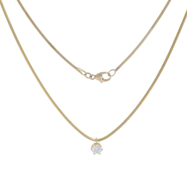 LUXORA Schlangenkette mit Brillantanhnger 0,29 ct. aus 585 Gelbgold 45,5 cm