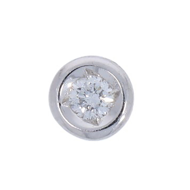 Anhnger mit Brillant ca. 0,10 ct. aus 585 Weigold