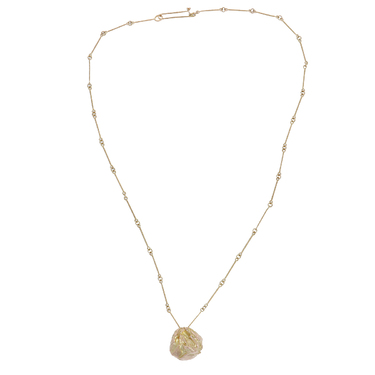 LAPPONIA Collier mit Nuggetanhnger aus 585 Gelbgold 41 cm