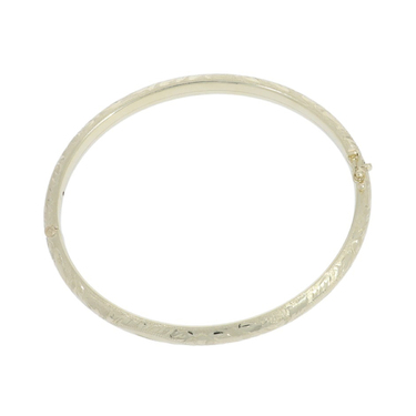 Armreif gemustert aus 585 Gelbgold Durchmesser 62 mm